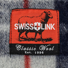 New Plaid Wool Blanket, Swiss Link Classic Wool